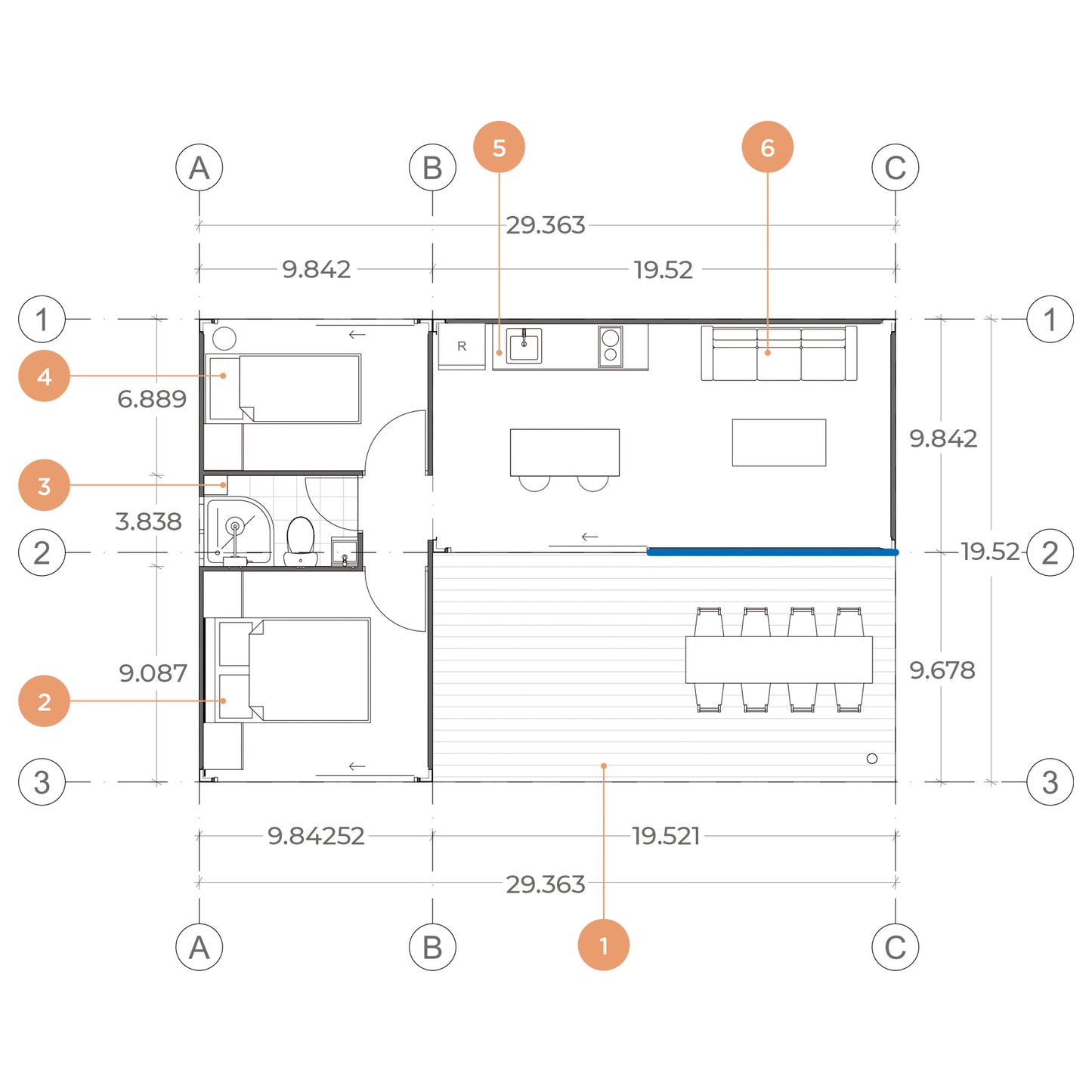 Box 2 TWO ROOMS